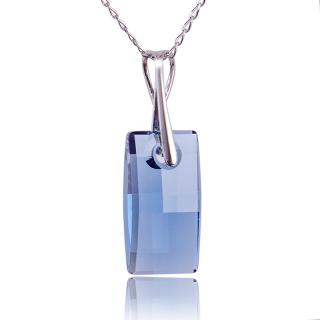 Náhrdelník s krystalem Urban Denim Blue (Stříbrný náhrdelník s krystalem)