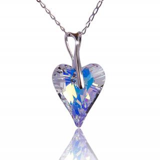 Náhrdelník s krystalem Wild Heart Aurore Boreale (Stříbrný náhrdelník s krystalem)