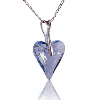 Náhrdelník s krystalem Wild Heart Blue Shade (Stříbrný náhrdelník s krystalem)