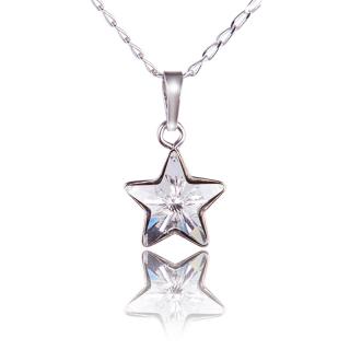 Náhrdelník Star s krystalem Crystal (Stříbrný Náhrdelník s krystalem)