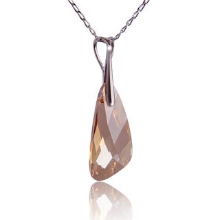 Náhrdelník Wing s krystaly Golden Shadow (Stříbrný náhrdelník s krystaly)