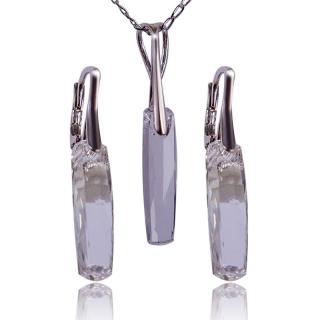 Stříbrná souprava s krystaly Column Crystal (Stříbrná Souprava s krystaly)