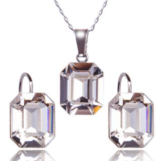 Stříbrná souprava s krystaly Octagon Crystal (Stříbrná souprava s krystaly)