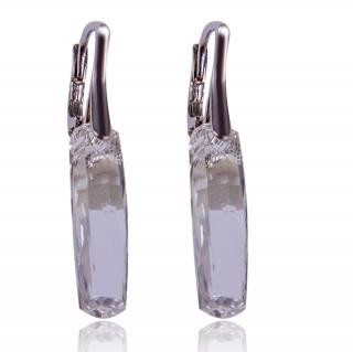 Stříbrné náušnice s krystaly Column Crystal (Stříbrné náušnice s krystaly)