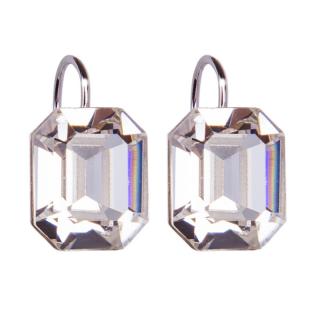 Stříbrné náušnice s krystaly Octagon Crystal (Stříbrné náušnice s krystaly)