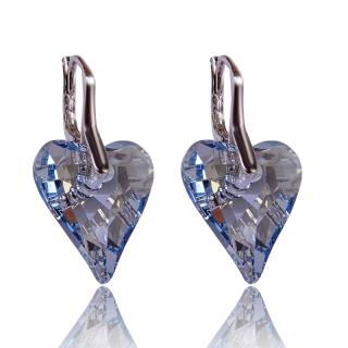 Stříbrné náušnice s krystaly Wild Heart Blue Shade (Stříbrné náušnice s krystaly)