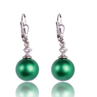 Stříbrné náušnice s Perlami Eden Green Pearl (Stříbrné náušnice s perličkami)