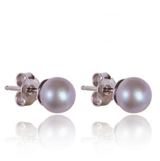 Stříbrné náušnice s perlami Grey Pearl (Stříbrné náušnice s perlami)