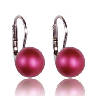 Stříbrné náušnice s Perlami Mulberry Pink Pearl (Stříbrné náušnice s perlami )