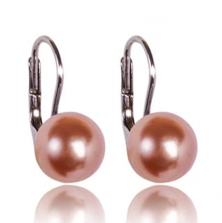 Stříbrné náušnice s Perlami Peach Pearl (Stříbrné náušnice s perlami )