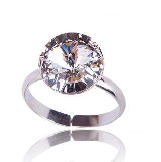 Stříbrný prsten s krystalem Rivoli Crystal (Stříbrný prsten s krystalem)