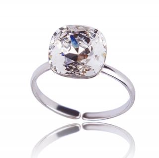 Stříbrný prsten s krystalem Square Crystal (Stříbrný prsten s krystalem)