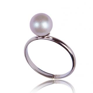 Stříbrný prsten s perlou Grey Pearl  (Stříbrný prsten s perlou)