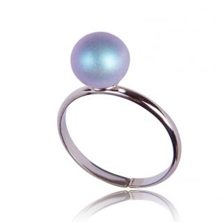 Stříbrný prsten s perlou Light Blue Pearl (Stříbrný prsten s perlou)