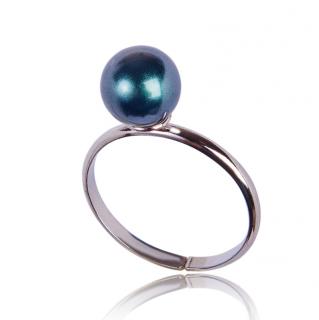 Stříbrný prsten s perlou Tahitian-Look Pearl (Stříbrný prsten s perlou)
