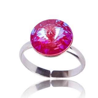 Stříbrný prstens krystalem Rivoli Royal Red DeLite (Stříbrný prsten s krystalem)