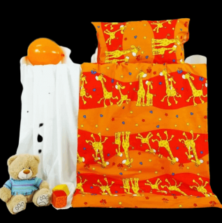 Margitex povlečení Žirafa oranžová krep 90x135, 40x60 cm (Dětské povlečení do postýlky)