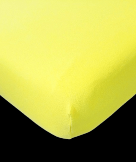 Tibex prostěradlo jersey Deluxe citrónové 180x200 cm (Napínací prostěradlo)