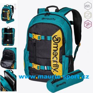 Meatfly batoh Basejumper, Dark Jade/Black, 22 L + PENÁL V CENĚ