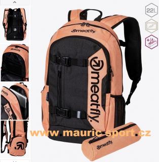 Meatfly batoh Basejumper, Peach/Charcoal, 22 L + PENÁL V CENĚ