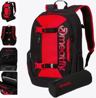 Meatfly batoh Basejumper, Red/Black, 22 L + ZDARMA DOPRAVA, PENÁL V CENĚ