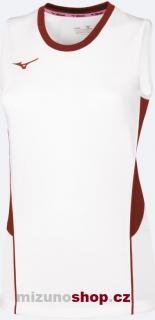 Mizuno V2EA720176 Authentic High-Kyu NS Shirt/White/Red