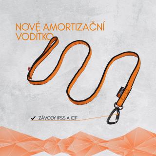 Non-stop Dogwear Bungee Leash oranžové - vodítko s amortizérem 2,7 m