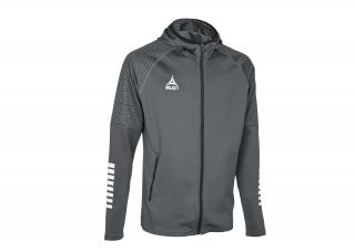 Sportovní mikina Select Zip hoodie Monaco šedo bílá 14 y