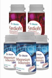Multipack proti únavě a stresu MAGNESIUM Biokomplex + B6 Dr. Bojda 3 x 80 tbl. a Kardiofit 2 x 60 tbl.