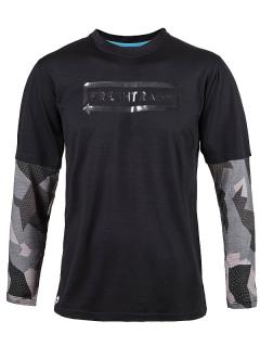 FT MEN'S ESCAPE MERINO LONG SLEEVE TEE BLACK/CAMO Velikost: XL