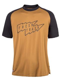 FT MEN´S HORIZON SHORT SLEEVE TEE GOLDEN/BLACK Velikost: L