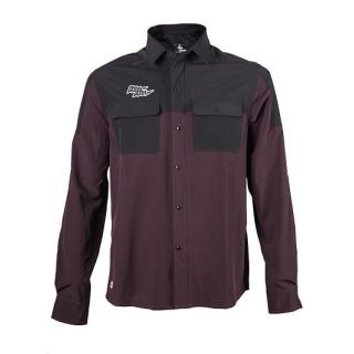 FT MEN´S RIDER LONG SLEEVE SHIRT WINE RED/BLACK Velikost: L