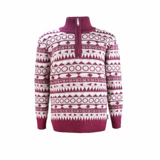 KAMA 1016 Dětský Merino svetr , purpurová Velikost: XL