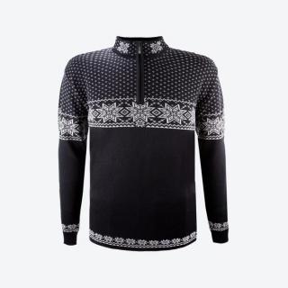 KAMA 4053 unisex merino svetr, černý Velikost: L