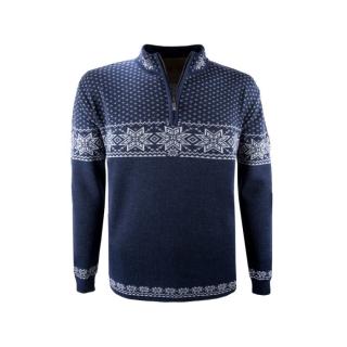 KAMA 4053 unisex merino svetr,  modrý Velikost: L