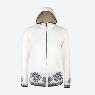 KAMA 5034 dámský merino svetr s kapucí,  bílá Velikost: XL