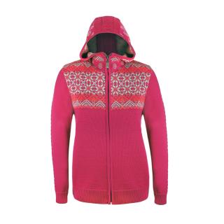 KAMA 5037 dámský merino svetr s kapucí,  růžová Velikost: L