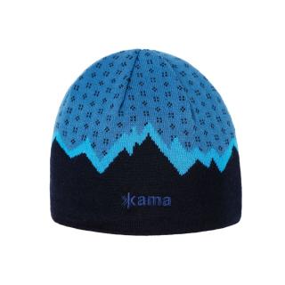 KAMA A169 Pletená Merino čepice XL, tmavě modrá Velikost: XL