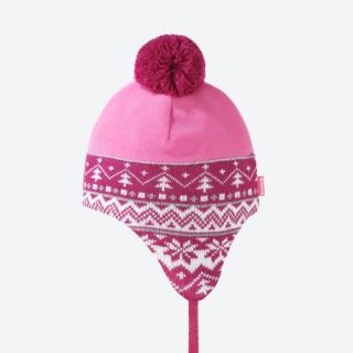 KAMA B89 Dětská pletená Merino čepice, růžová Velikost: M