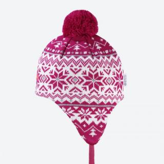 KAMA BW22 Dětská pletená Merino čepice, růžová Velikost: M