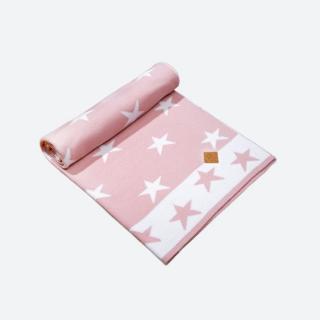 KAMA Q102 pletená dětská merino deka,  růžová