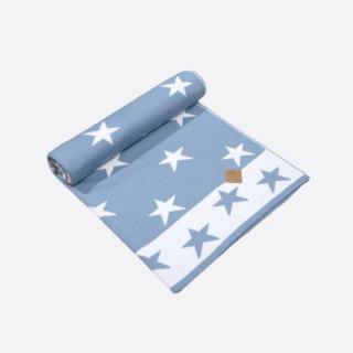 KAMA Q102 pletená dětská merino deka,  sv. modrá