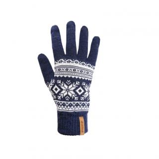 KAMA R108 pletené merino rukavice, tm. modrá Velikost: L