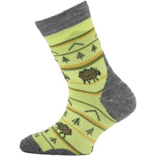 LASTING dětské merino ponožky TJL žlutá Velikost: S/34-37