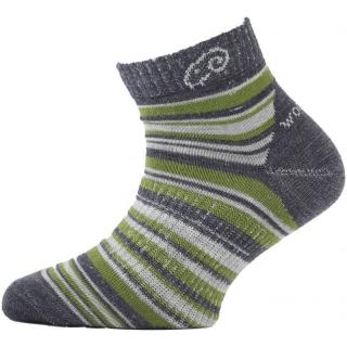 LASTING dětské merino ponožky TJP zelené Velikost: S/34-37