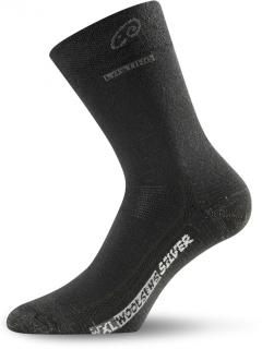 LASTING merino ponožky WXL černé Velikost: L/42-45