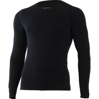 LASTING pánské merino bezešvé triko WOLF černé Velikost: L/XL