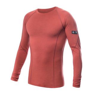 SENSOR MERINO ACTIVE pánské triko dl.rukáv terracotta Velikost: L