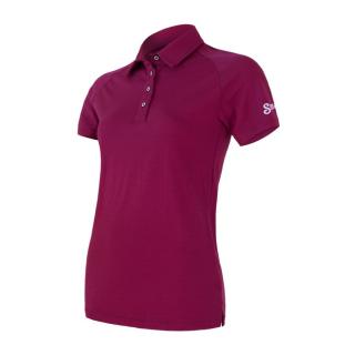 SENSOR MERINO ACTIVE POLO dámské triko kr.rukáv lilla Velikost: S