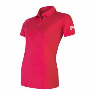 SENSOR MERINO ACTIVE POLO dámské triko kr.rukáv magenta Velikost: L